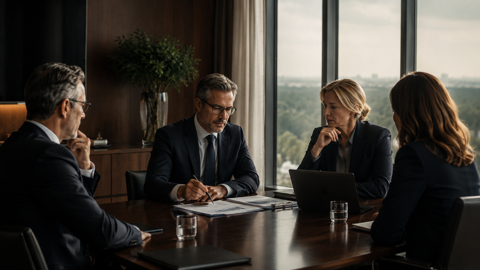 Confidential executive investor meeting